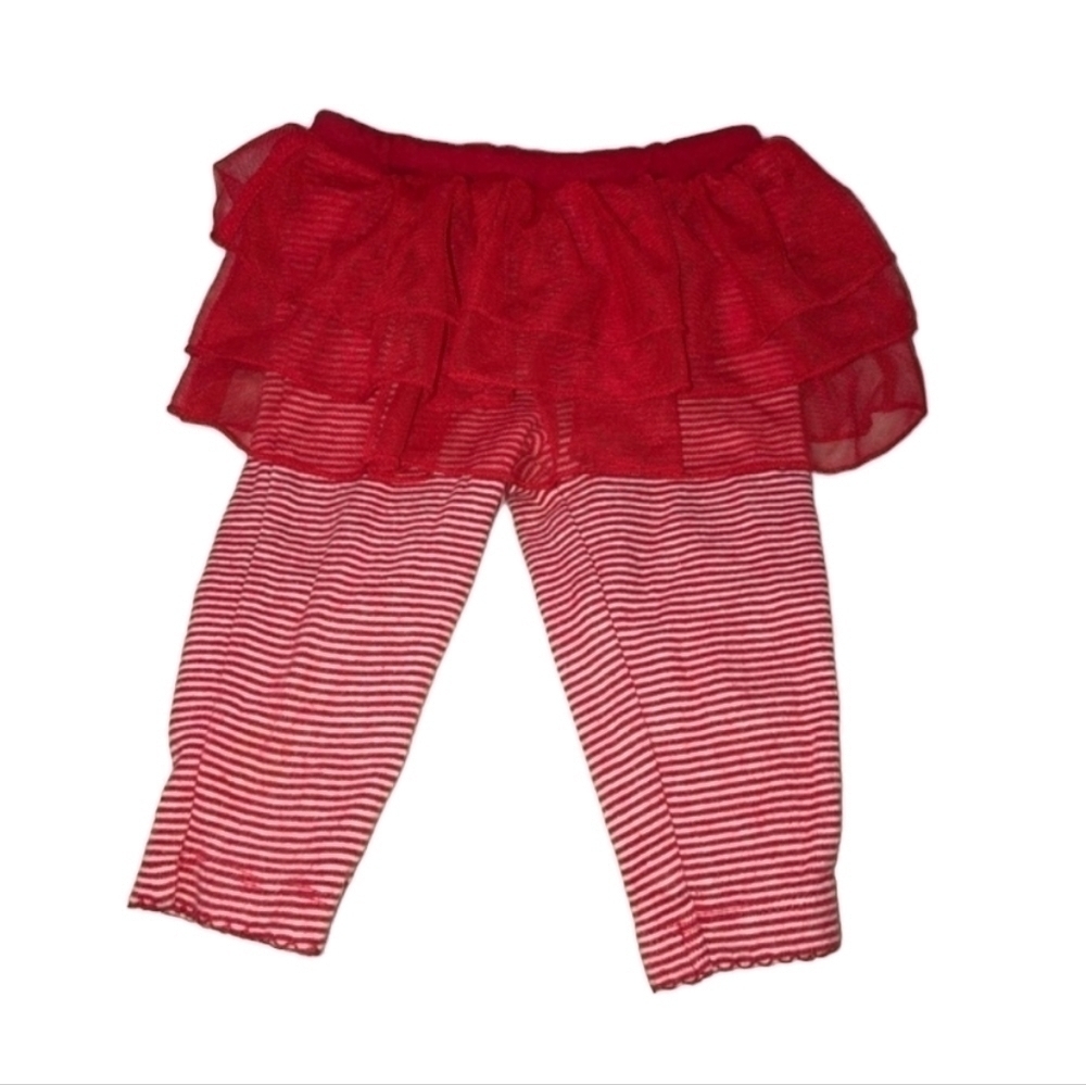 5/$25 Carter's size 6 months red tutu red and white pants